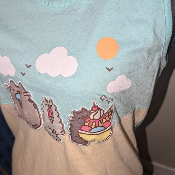 PUSHEEN BOX EXCLUSIVE Unisex Cat Ice Cream Graphic Tank Top Womens Size XS - Picture 2 of 6